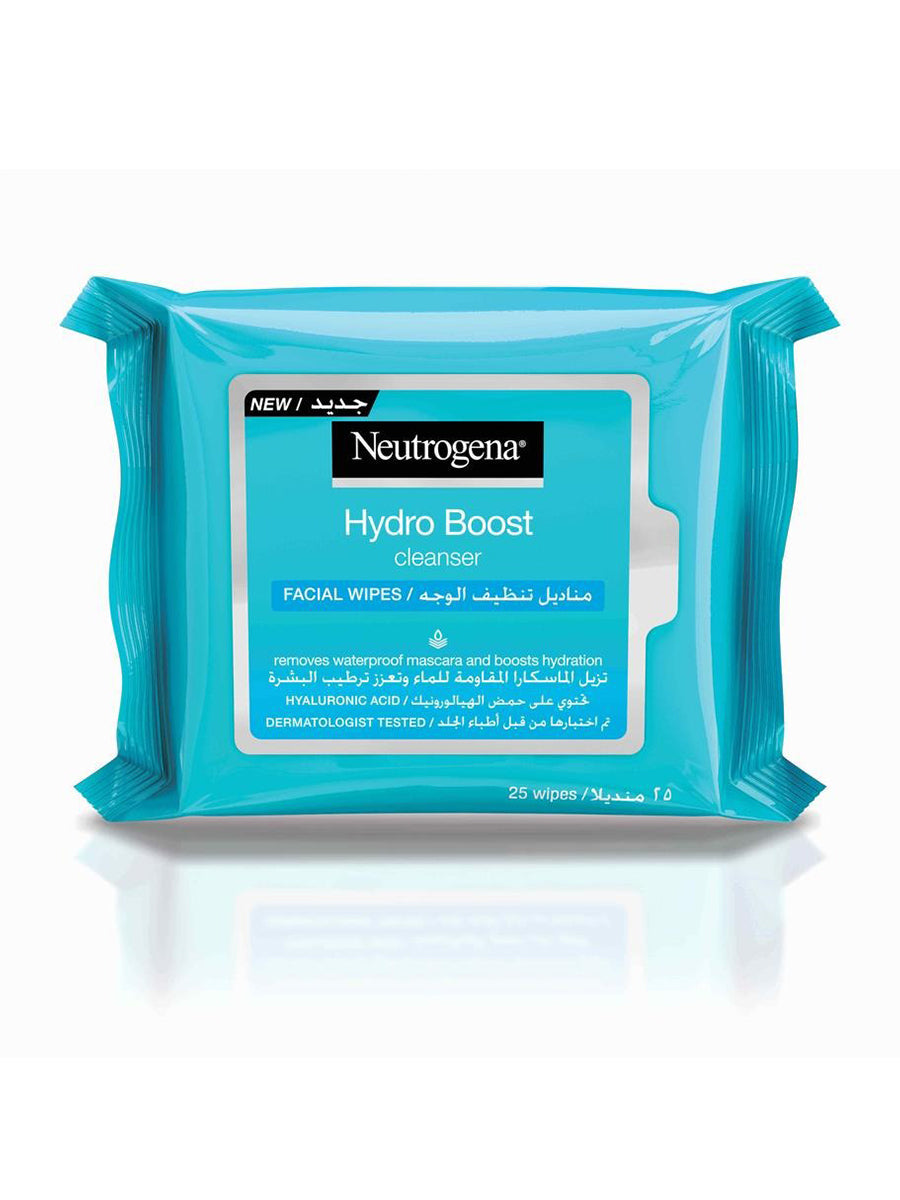 Neutrogena Hydro Boost Cleanser Facial Wipes 25 Pcs